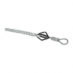 Woodhead Electrical - Flexible Eye, Closed Mesh, Steel Wire Pulling Grip - 5" Mesh, 1/4 to 0.36" Cable Diam - Exact Tool & Supply