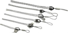 Woodhead Electrical - Flexible Eye, Closed Mesh, Steel Wire Pulling Grip Set - 5-12" Mesh, 1/4 to 1.24" Cable Diam - Exact Tool & Supply