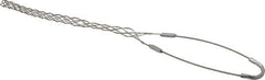 Woodhead Electrical - 1/2 to 0.61 Inch Cable Diameter, Tinned Bronze, Single Loop Support Grip - 18 Inch Long, 770 Lb. Breaking Strength, 11 Inch Mesh Length - Exact Tool & Supply