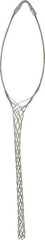 Woodhead Electrical - 1-1/2 to 1.74 Inch Cable Diameter, Tinned Bronze, Single Loop Support Grip - 18 Inch Long, 1,680 Lb. Breaking Strength, 18 Inch Mesh Length - Exact Tool & Supply