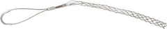 Woodhead Electrical - 1/2 to 0.61 Inch Cable Diameter, Tinned Bronze, Offset Loop Support Grip - 18 Inch Long, 770 Lb. Breaking Strength, 11 Inch Mesh Length - Exact Tool & Supply