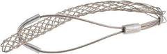 Woodhead Electrical - 0.62 to 0.74 Inch Cable Diameter, Tinned Bronze, Offset Loop Support Grip - 18 Inch Long, 960 Lb. Breaking Strength, 11 Inch Mesh Length - Exact Tool & Supply