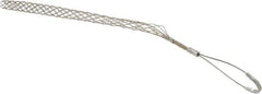 Woodhead Electrical - 3/4 to 0.99 Inch Cable Diameter, Tinned Bronze, Offset Loop Support Grip - 21 Inch Long, 960 Lb. Breaking Strength, 14 Inch Mesh Length - Exact Tool & Supply