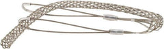 Woodhead Electrical - 3/4 to 0.99 Inch Cable Diameter, Tinned Bronze, Double Loop Support Grip - 36 Inch Long, 2,700 Lb. Breaking Strength, 26 Inch Mesh Length - Exact Tool & Supply
