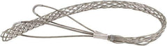 Woodhead Electrical - 1-1/4 to 1.49 Inch Cable Diameter, Tinned Bronze, Double Loop Support Grip - 41 Inch Long, 4,720 Lb. Breaking Strength, 31 Inch Mesh Length - Exact Tool & Supply