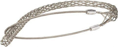 Woodhead Electrical - 1 to 1.24 Inch Cable Diameter, Tinned Bronze, Single Loop Support Grip - 39 Inch Long, 4,720 Lb. Breaking Strength, 29 Inch Mesh Length - Exact Tool & Supply