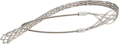 Woodhead Electrical - 1-1/2 to 1.99 Inch Cable Diameter, Tinned Bronze, Single Loop Support Grip - 45 Inch Long, 4,720 Lb. Breaking Strength, 35 Inch Mesh Length - Exact Tool & Supply
