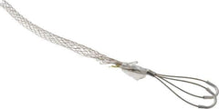 Woodhead Electrical - 3/4 to 0.99 Inch Cable Diameter, Tinned Bronze, Double Loop Support Grip - 21 Inch Long, 1,320 Lb. Breaking Strength, 14 Inch Mesh Length - Exact Tool & Supply