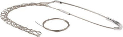 Woodhead Electrical - 1/2 to 0.61 Inch Cable Diameter, Tinned Bronze, Single Loop Support Grip - 18 Inch Long, 770 Lb. Breaking Strength, 11 Inch Mesh Length - Exact Tool & Supply