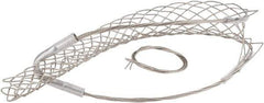 Woodhead Electrical - 3/4 to 0.99 Inch Cable Diameter, Tinned Bronze, Single Loop Support Grip - 22 Inch Long, 1,320 Lb. Breaking Strength, 14 Inch Mesh Length - Exact Tool & Supply