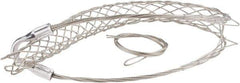 Woodhead Electrical - 1 to 1.24 Inch Cable Diameter, Tinned Bronze, Single Loop Support Grip - 24 Inch Long, 1,680 Lb. Breaking Strength, 15 Inch Mesh Length - Exact Tool & Supply