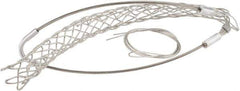 Woodhead Electrical - 1-1/4 to 1.49 Inch Cable Diameter, Tinned Bronze, Single Loop Support Grip - 26 Inch Long, 1,680 Lb. Breaking Strength, 16 Inch Mesh Length - Exact Tool & Supply