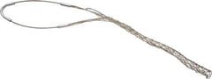 Woodhead Electrical - 0.62 to 0.74 Inch Cable Diameter, Tinned Bronze, Single Loop Support Grip - 19 Inch Long, 960 Lb. Breaking Strength, 11 Inch Mesh Length - Exact Tool & Supply