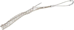 Woodhead Electrical - 0.62 to 0.74 Inch Cable Diameter, Tinned Bronze, Offset Loop Support Grip - 18 Inch Long, 960 Lb. Breaking Strength, 11 Inch Mesh Length - Exact Tool & Supply