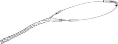 Woodhead Electrical - 0.4 to 0.56 Inch Cable Diameter, Galvanized Steel, Single Loop Support Grip - 14 Inch Long, 1,100 Lb. Breaking Strength, 5 Inch Mesh Length - Exact Tool & Supply