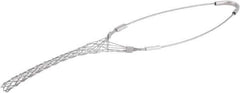 Woodhead Electrical - 0.53 to 0.73 Inch Cable Diameter, Galvanized Steel, Single Loop Support Grip - 15-1/2 Inch Long, 1,100 Lb. Breaking Strength, 6-1/2 Inch Mesh Length - Exact Tool & Supply
