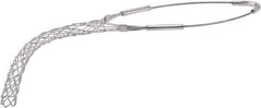 Woodhead Electrical - 0.7 to 0.85 Inch Cable Diameter, Galvanized Steel, Single Loop Support Grip - 17-1/2 Inch Long, 1,900 Lb. Breaking Strength, 8-1/2 Inch Mesh Length - Exact Tool & Supply