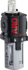 ARO/Ingersoll-Rand - 1/4" NPT, 150 Max psi Miniature Modular Lubricator - Polycarbonate Bowl, Aluminum Body, 51 CFM, 125°F Max Temp, 1.58" Long x 1.81" Wide x 5.04" High - Exact Tool & Supply