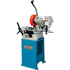 Baileigh - 1 Cutting Speed, 10" Blade Diam, Cold Saw - 54 RPM Blade Speed, Floor Machine, 1 Phase, Compatible with Ferrous/Non-Ferrous Material - Exact Tool & Supply