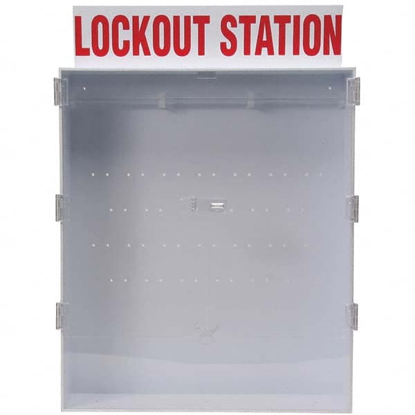 Brady - Empty Polystyrene/Acrylic Lockout Device & Tag Station - Exact Tool & Supply