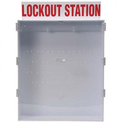 Brady - Empty Polystyrene/Acrylic Lockout Device & Tag Station - Exact Tool & Supply
