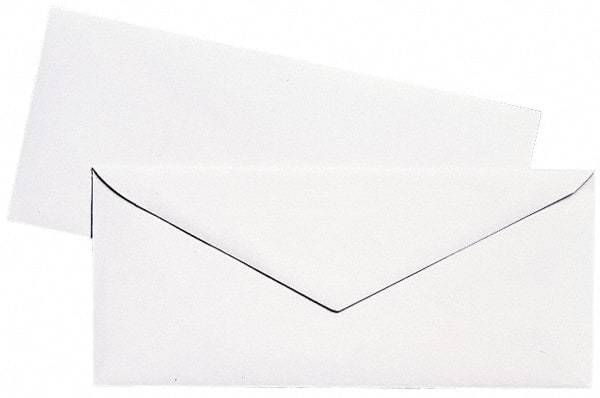 UNIVERSAL - 8-7/8" Long x 3-7/8" Wide Gummed Flap Plain White Envelope with Window - 24 Lb Paper Weight - Exact Tool & Supply