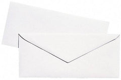 UNIVERSAL - 8-7/8" Long x 3-7/8" Wide Gummed Flap Plain White Envelope with Window - 24 Lb Paper Weight - Exact Tool & Supply