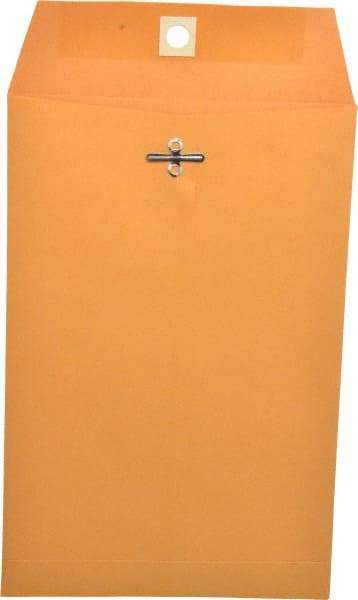 UNIVERSAL - 9" Long x 6" Wide Clasp with Gummed Flap Kraft Envelope - 28 Lb Paper Weight - Exact Tool & Supply