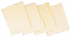 UNIVERSAL - 8-1/2 x 11" 5 Tabs, Three Hole Clear Plastic Reinforced Binder Holes, Economy Tab Dividers - White - Exact Tool & Supply