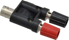 Pomona - Black Electrical Test Equipment Adapter - Use with Female BNC to Stackable Binding Posts - Exact Tool & Supply