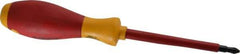 Wiha - #2, 8-9/16" OAL, Standard Phillips Screwdriver - 4" Blade Length, Ergonomic Handle - Exact Tool & Supply