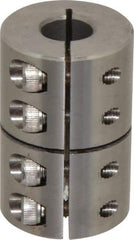 Climax Metal Products - 5/8" Inside x 1-5/16" Outside Diam, One Piece Split Clamping Collar - 2" Long - Exact Tool & Supply