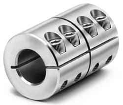 Climax Metal Products - 25mm Inside x 45mm Outside Diam, Metric One Piece Clamping Rigid Coupling - 75mm Long - Exact Tool & Supply