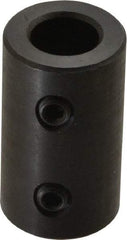 Climax Metal Products - 12mm Inside x 22mm Outside Diam, Metric Set Screw Rigid Coupling without Keyway - 38mm Long - Exact Tool & Supply