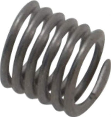 Heli-Coil - #8-32 UNC, 0.246" OAL, Free Running Helical Insert - 6 Free Coils, Tanged, Titanium, Bright Finish, 1-1/2D Insert Length - Exact Tool & Supply