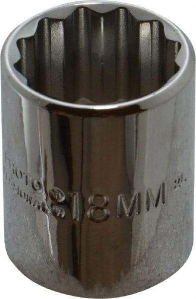 Proto - 3/8" Drive, Standard Hand Socket - 12 Points, 2-3/32" OAL, Alloy Steel, Chrome Finish - Exact Tool & Supply
