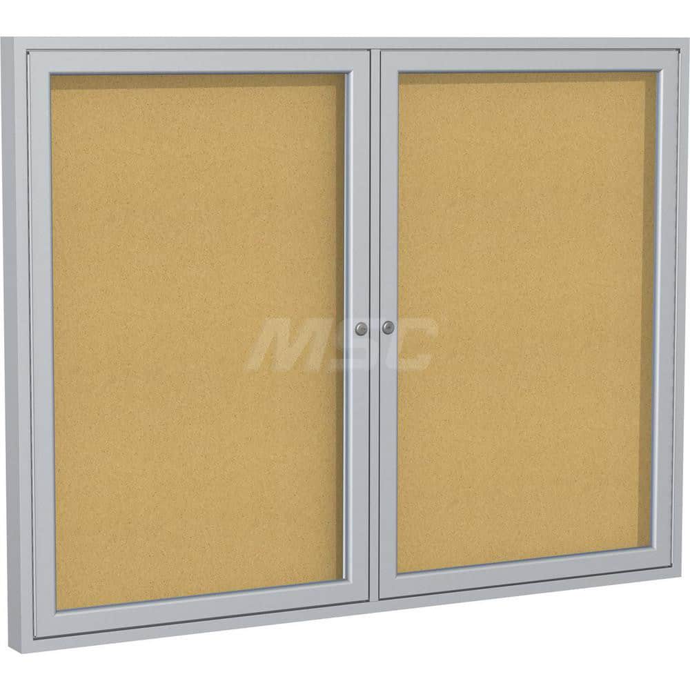 Ghent - Cork Bulletin Boards; Style: Enclosed Cork Bulletin Board ; Color: Natural ; Material: Cork ; Width (Inch): 60 ; Height (Inch): 36 - Exact Tool & Supply