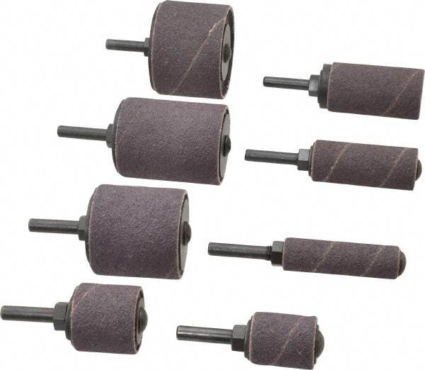 Merit Abrasives - 32-Piece Spiral Band Kit - Includes 3/4 to 2" Diam & 1 to 1-1/2" Wide Band Drums in Coarse, Medium & Fine Grades - Exact Tool & Supply