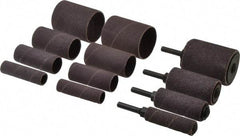 Merit Abrasives - 8-Piece Spiral Band Kit - Includes 3/4 to 2" Diam & 1 to 1-1/2" Wide Band Drums in Coarse, Medium & Fine Grades - Exact Tool & Supply