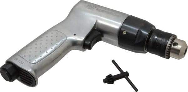Ingersoll-Rand - 3/8" Keyed Chuck - Pistol Grip Handle, 2,000 RPM, 4 CFM, 0.5 hp, 90 psi - Exact Tool & Supply