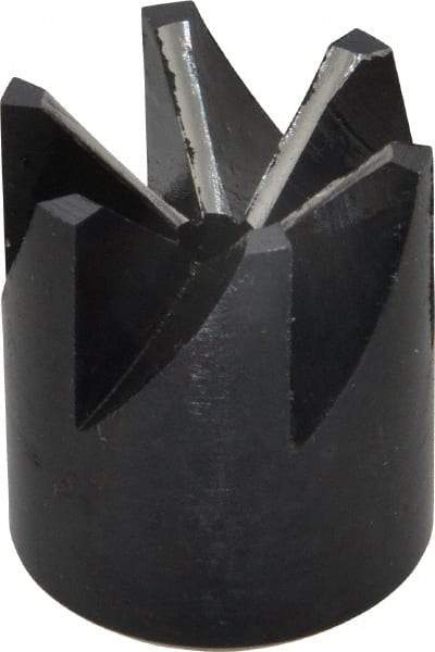 Made in USA - 90° Included Angle, 1/2-20" Hole Thread, Chamfer Edge, High Speed Steel, Outer Tube Edge Finishing Cutter - 1-1/8" Cutter Head Outside Diam, 3/4" Max Workpiece, 1-5/16" Long, 1/4" Threaded Hole Diam - Exact Tool & Supply