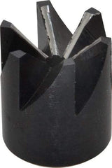 Made in USA - 90° Included Angle, 1/2-20" Hole Thread, Chamfer Edge, High Speed Steel, Outer Tube Edge Finishing Cutter - 1-1/8" Cutter Head Outside Diam, 3/4" Max Workpiece, 1-5/16" Long, 1/4" Threaded Hole Diam - Exact Tool & Supply