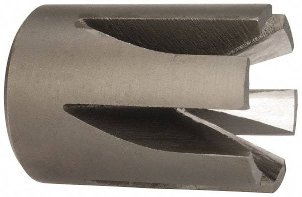 Made in USA - 90° Included Angle, 3/4-16" Hole Thread, Chamfer Edge, High Speed Steel, Outer Tube Edge Finishing Cutter - 1-1/2" Cutter Head Outside Diam, 1" Max Workpiece, 1-3/4" Long, 1/4" Threaded Hole Diam - Exact Tool & Supply