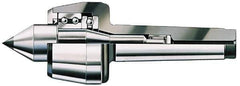 Rohm - MT3 Taper Shank, 1.9685" Head Diam Carbide Tipped Live Center - 6,300 Max RPM, 0.8661" Point Diam, 1.0826" Point Len, 529.11 Lb Max Workpc, 11mm Tip Diam, Long Point - Exact Tool & Supply