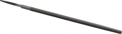 Value Collection - 8" Long, Second Cut, Round American-Pattern File - Double Cut, Tang - Exact Tool & Supply