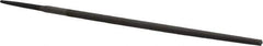 Value Collection - 8" Long, Smooth Cut, Round American-Pattern File - Double Cut, Tang - Exact Tool & Supply