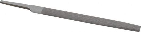 Value Collection - 6" Long, Smooth Cut, Half Round American-Pattern File - Double Cut, 5/32" Overall Thickness, Tang - Exact Tool & Supply