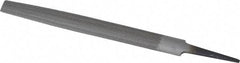 Value Collection - 8" Long, Bastard Cut, Half Round American-Pattern File - Double Cut, 7/32" Overall Thickness, Tang - Exact Tool & Supply