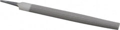 Value Collection - 8" Long, Second Cut, Half Round American-Pattern File - Double Cut, 7/32" Overall Thickness, Tang - Exact Tool & Supply