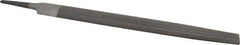 Value Collection - 12" Long, Smooth Cut, Half Round American-Pattern File - Double Cut, 0.3438" Overall Thickness, Tang - Exact Tool & Supply